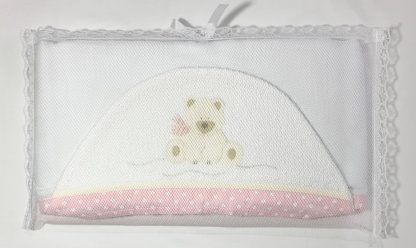 Toalha de Capuz forrada Ursa Polar Rosa - Image 6
