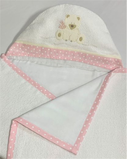 Toalha de Capuz forrada Ursa Polar Rosa - Image 2