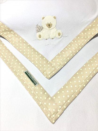 Manta de Malha Urso Polar Bege