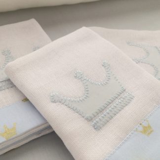 Kit de Fraldinhas de Boca com 3 peças Príncipe