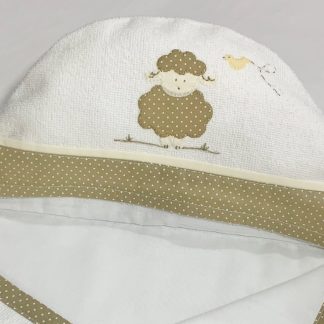 Toalha de Capuz forrada Ovelhinha