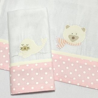 Fralda de Ombro Ursa Polar Rosa