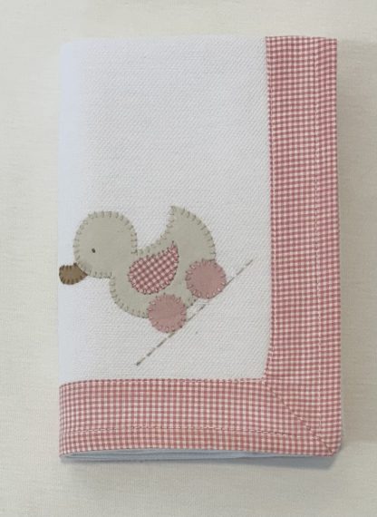 Cueiro de Flanela Brinquedo Rosa - Image 4