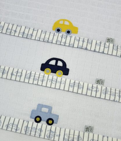 Fraldinhas de Boca com 3 peças Carrinhos - Image 2