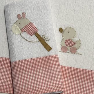 Fraldas de Ombro Brinquedo Rosa