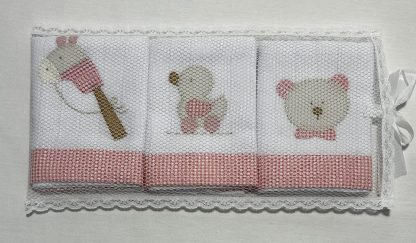 Fraldinhas de Boca com 3 peças Brinquedo Rosa - Image 5