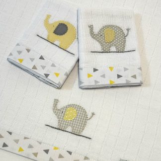 Fraldinhas de Boca Elefante Amarelo