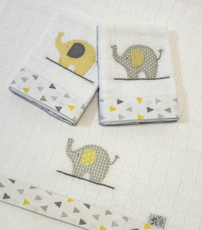 Fraldinhas de Boca Elefante Amarelo