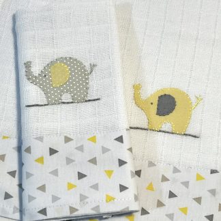 Fralda de Ombro Elefante Amarelo