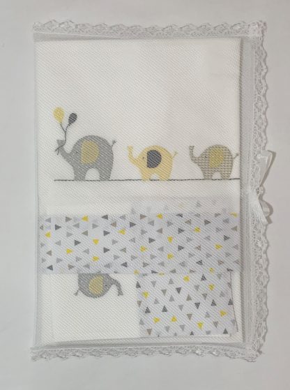 Lençol de Berço com 3 peças Elefante Amarelo - Image 6