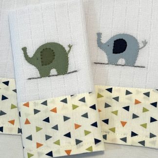 Fraldas de Ombro Elefante Azul
