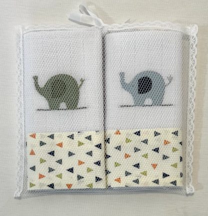 Fraldas de Ombro Elefante Azul - Image 5