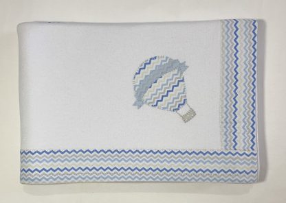 Manta de Malha Balão Cinza e Azul - Image 4