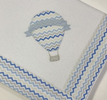 Manta de Malha Balão Cinza e Azul - Image 2