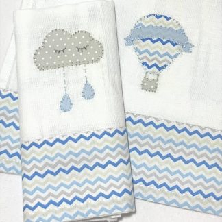 Fraldas de Ombro Balão Azul