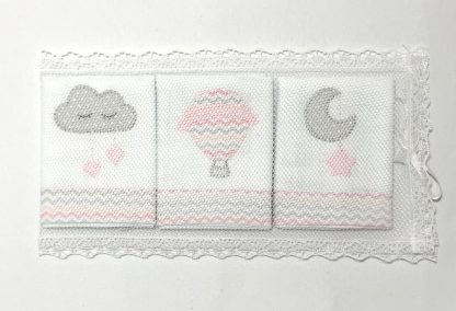 Fraldinhas de boca Balão Rosa - Image 5