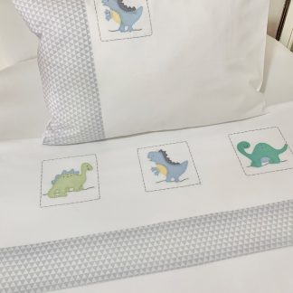 Lençol de Berço com 3 peças Dino