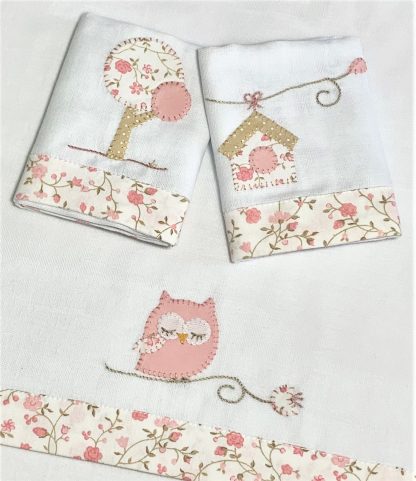 Kit de Fraldinhas de Boca Corujinha