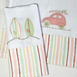 Fraldas de Ombro Surf Rosa