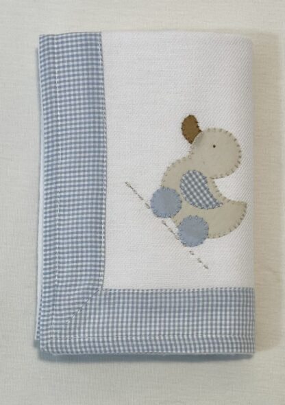 Cueiro de Flanela Brinquedo Azul - Image 4