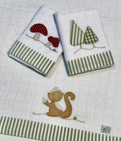Kit de Fraldinhas de Boca 3 peças Bosque