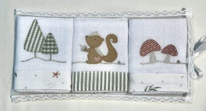 Kit de Fraldinhas de Boca 3 peças Bosque Rosê - Image 5